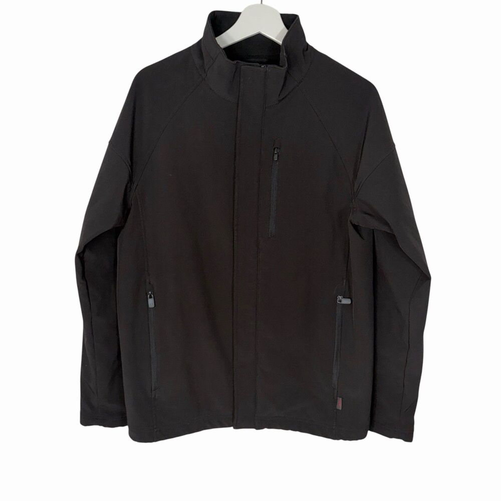 Tumi Tech Jacket Men's Small Black Full Zip Polyester Soft Shell*